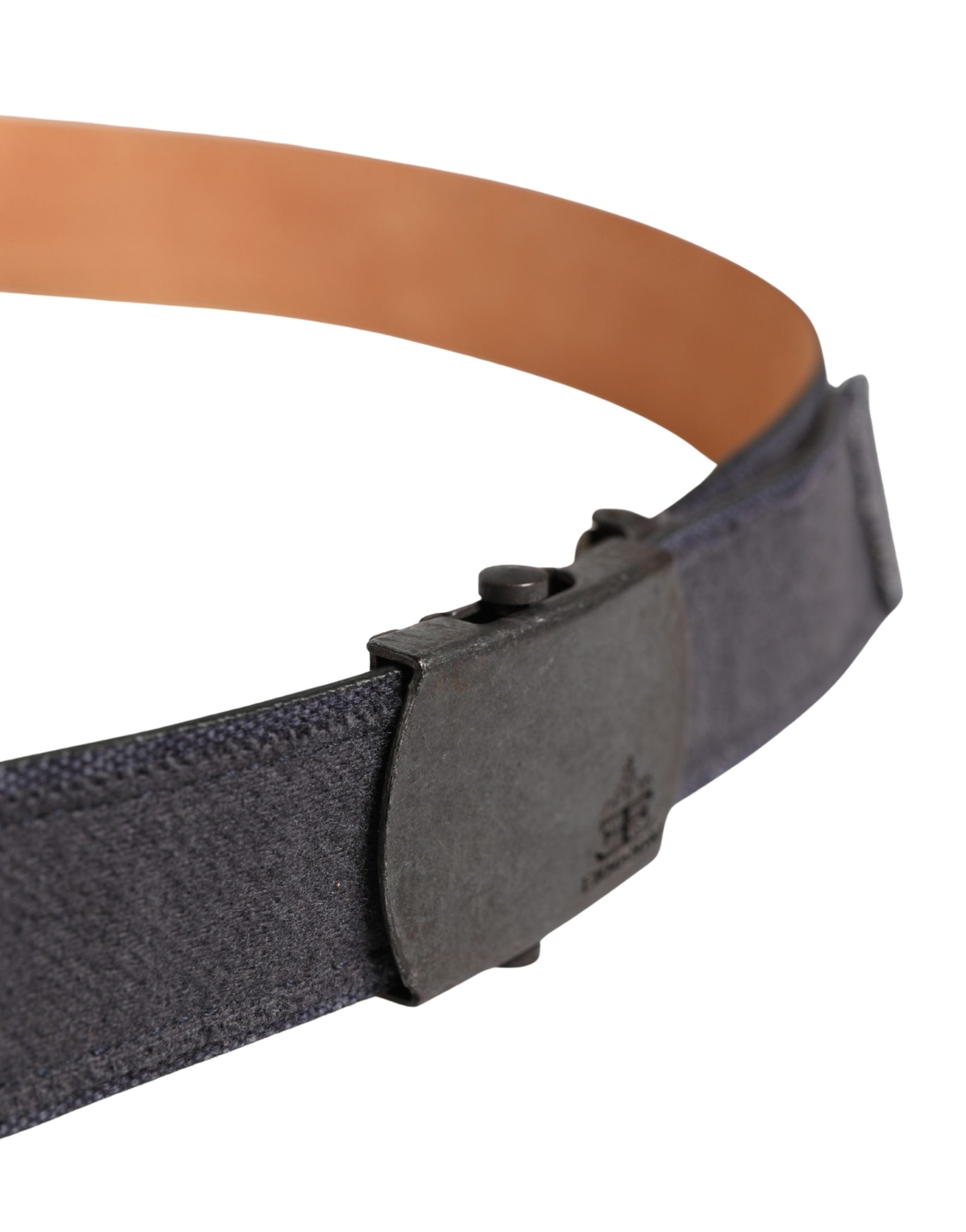 Ermanno Scervino Black Wool Cotton Logo Metal Buckle Belt - Luxe Marca