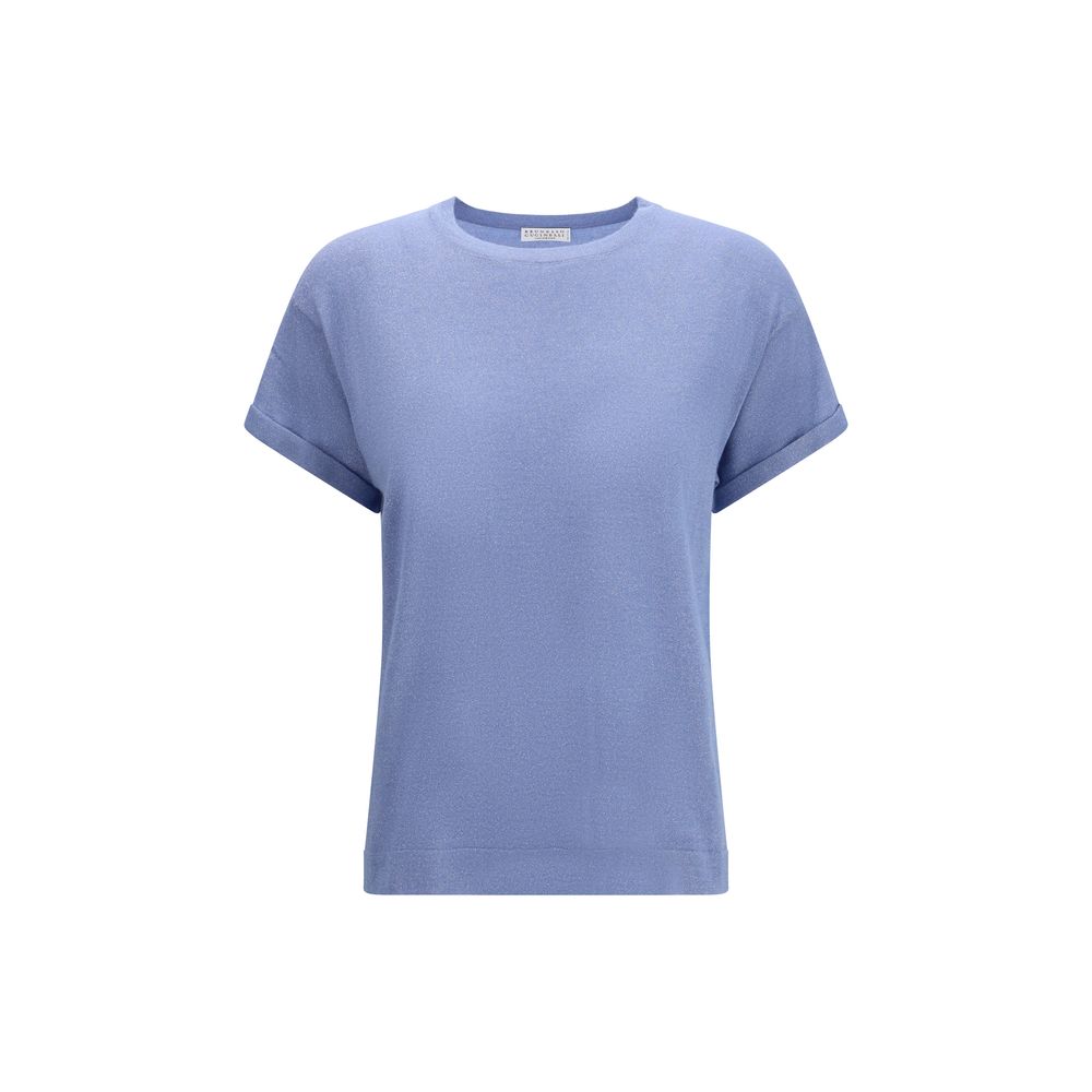 Brunello Cucinelli Blue Nylon T-Shirt - Luxe Marca