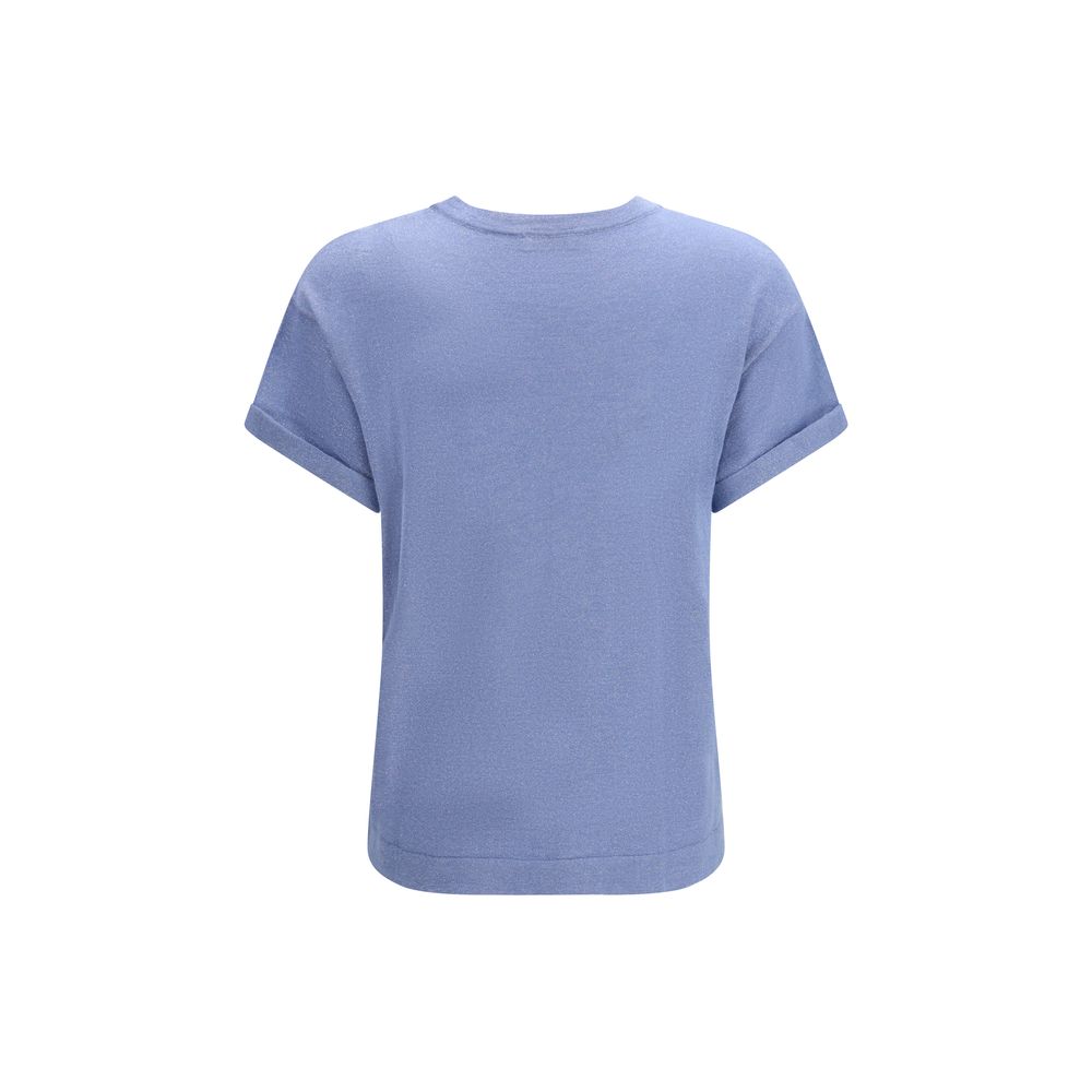Brunello Cucinelli Blue Nylon T-Shirt - Luxe Marca
