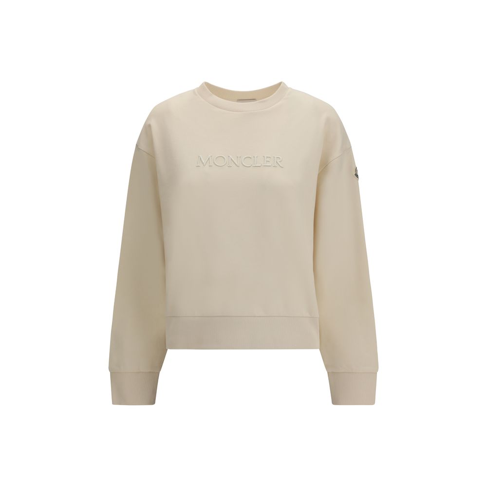 Moncler Beige Cotton Sweatshirt - Luxe Marca