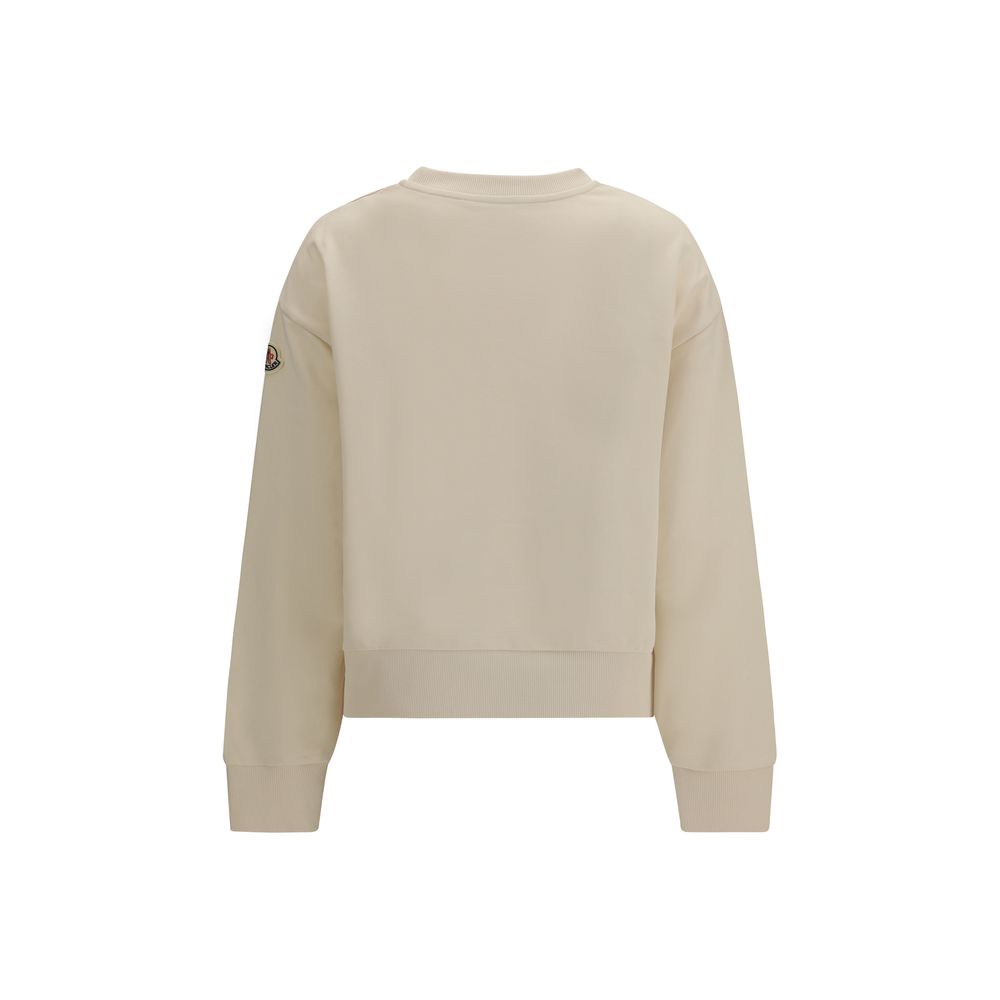 Moncler Beige Cotton Sweatshirt - Luxe Marca