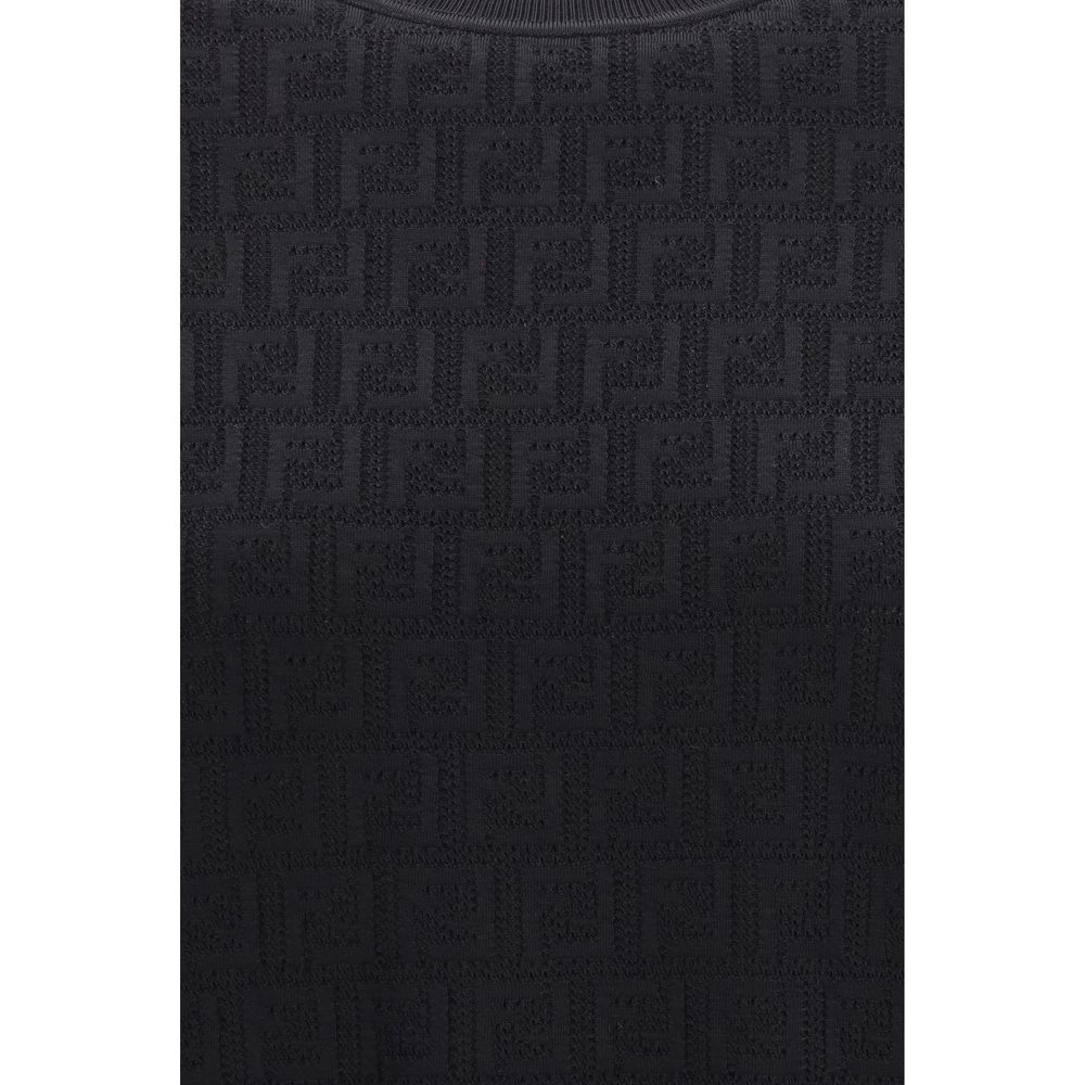 Fendi Black Viscose T-Shirt - Luxe Marca
