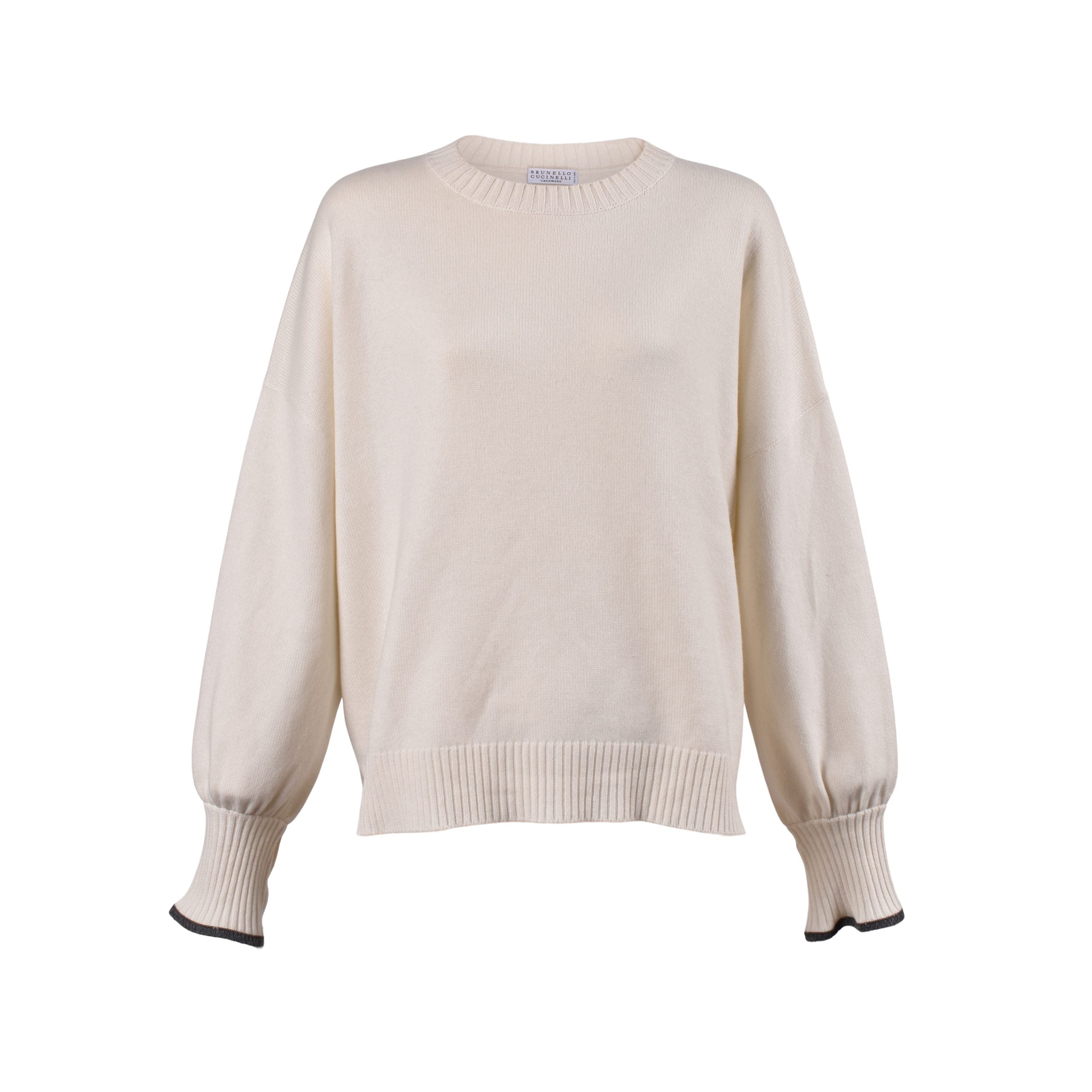 Brunello Cucinelli White Cashmere Sweater