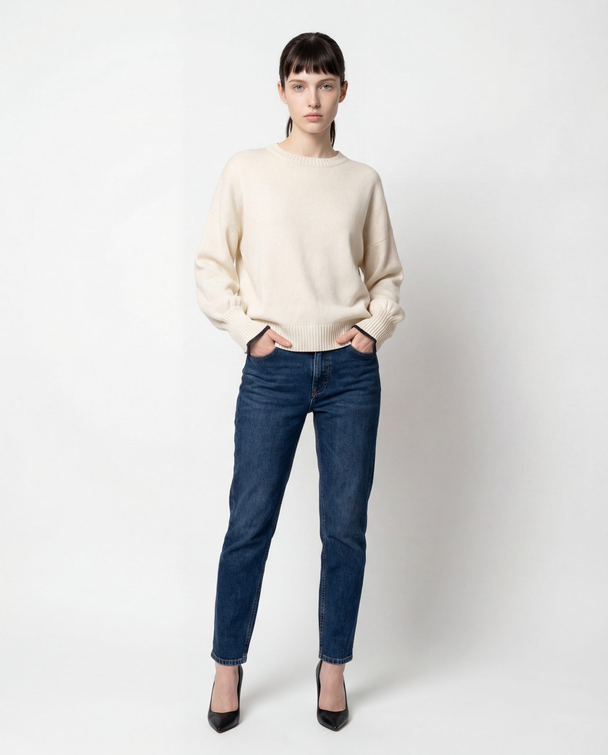 Brunello Cucinelli White Cashmere Sweater