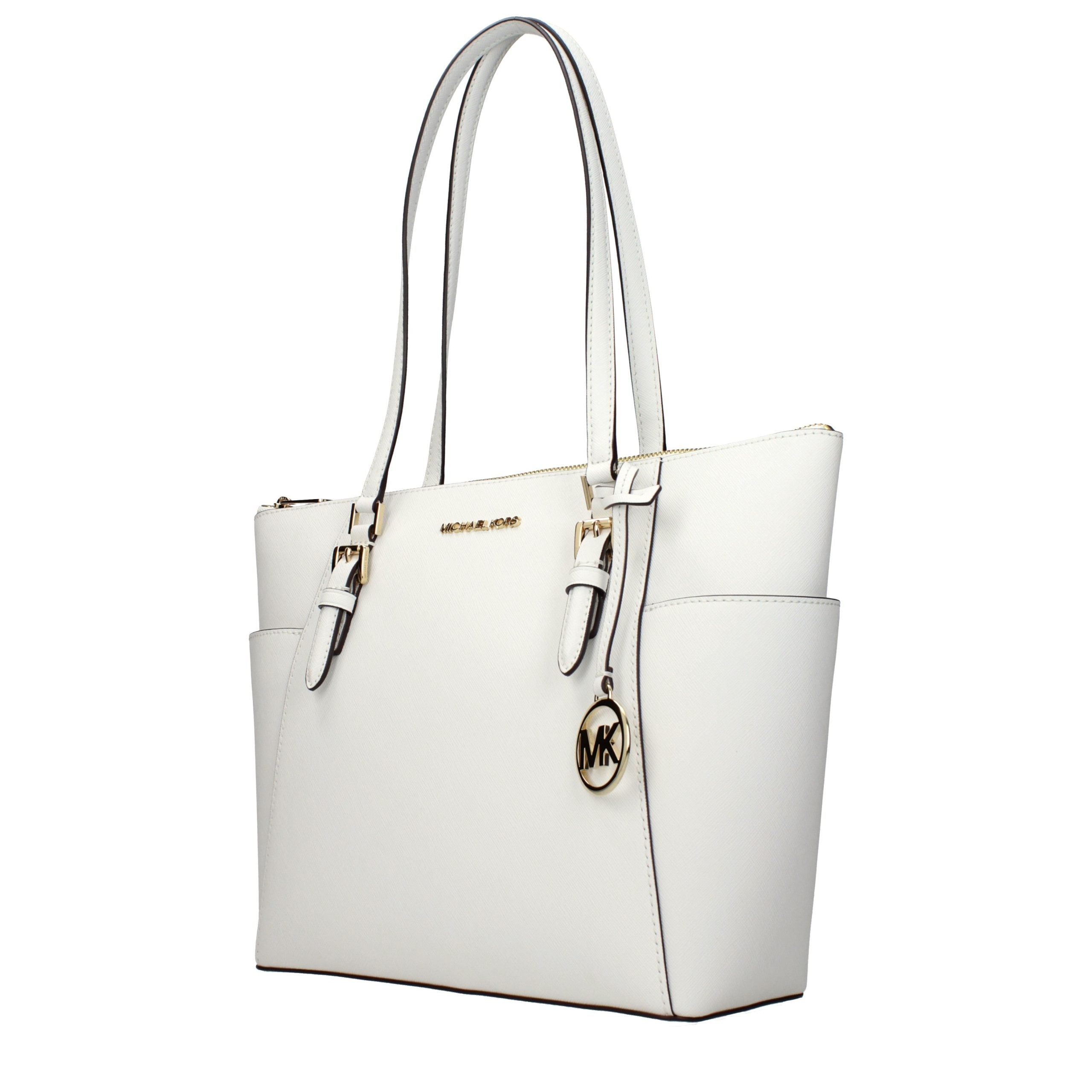 Michael Kors White Leather Shoulder Bag