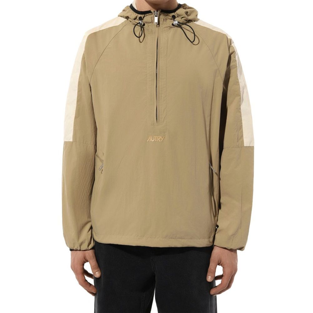 Autry Beige Nylon Shell Jacket - Luxe Marca