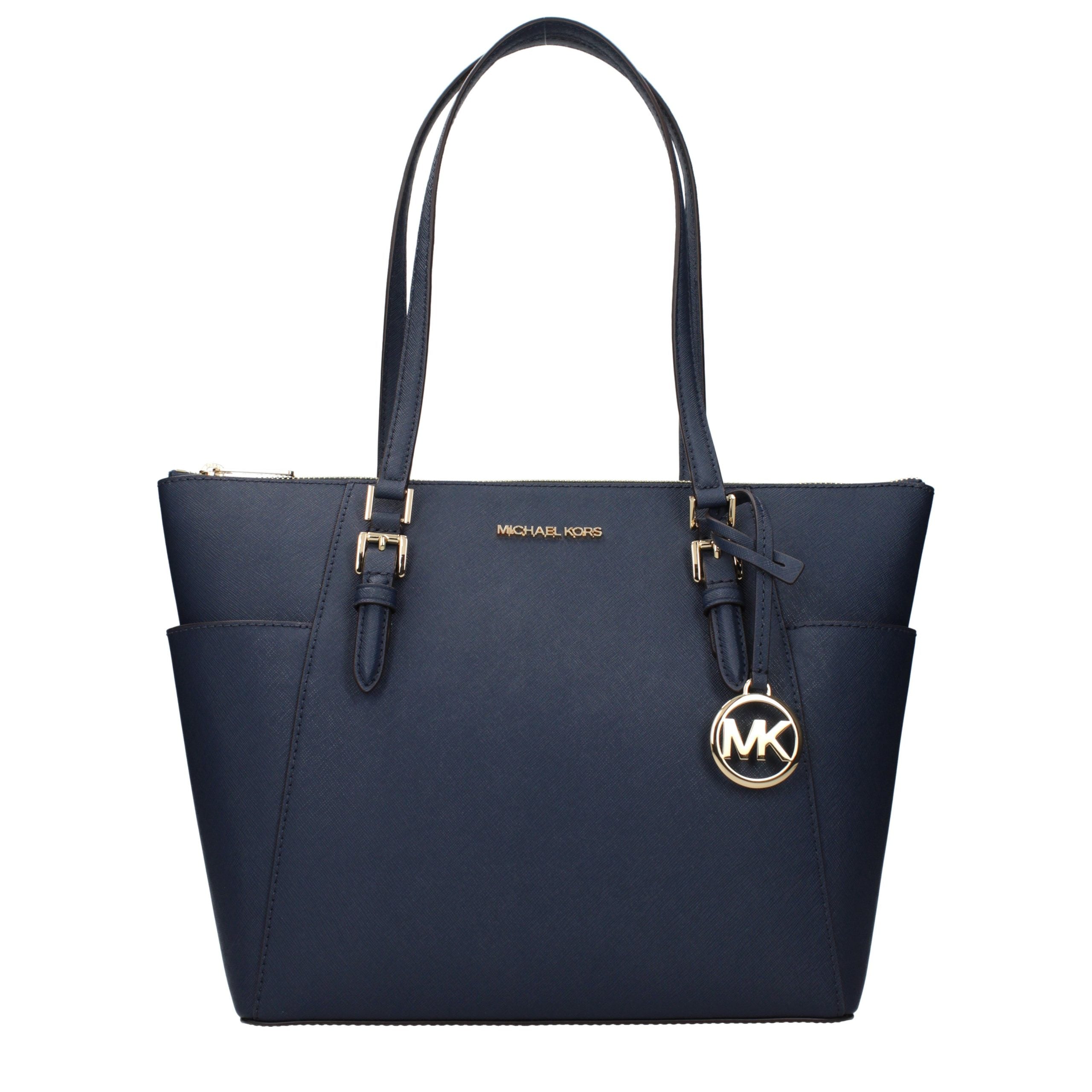 Michael Kors Blue Leather Shoulder Bag
