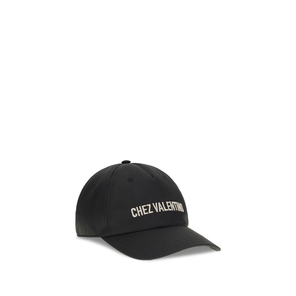 Valentino Garavani Black Cotton Cap (Baseball Hat) - Luxe Marca