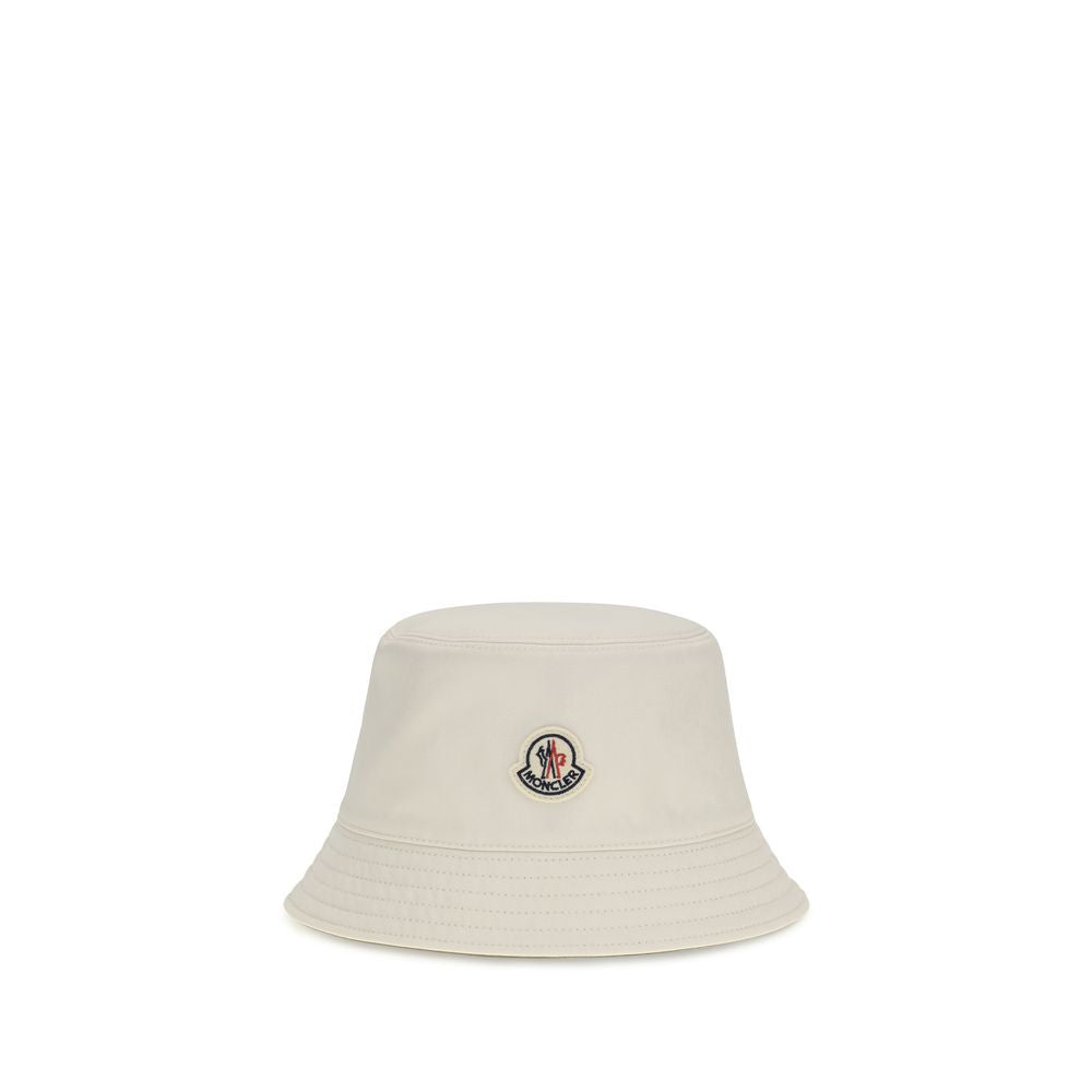 Moncler White Polyester Bucket Hat - Luxe Marca
