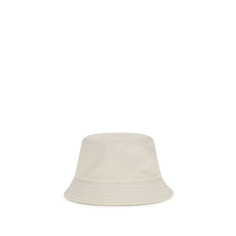 Moncler White Polyester Bucket Hat - Luxe Marca