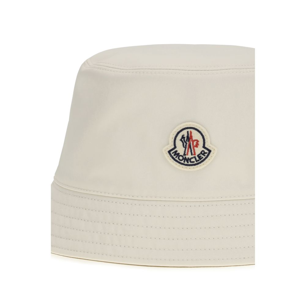 Moncler White Polyester Bucket Hat - Luxe Marca