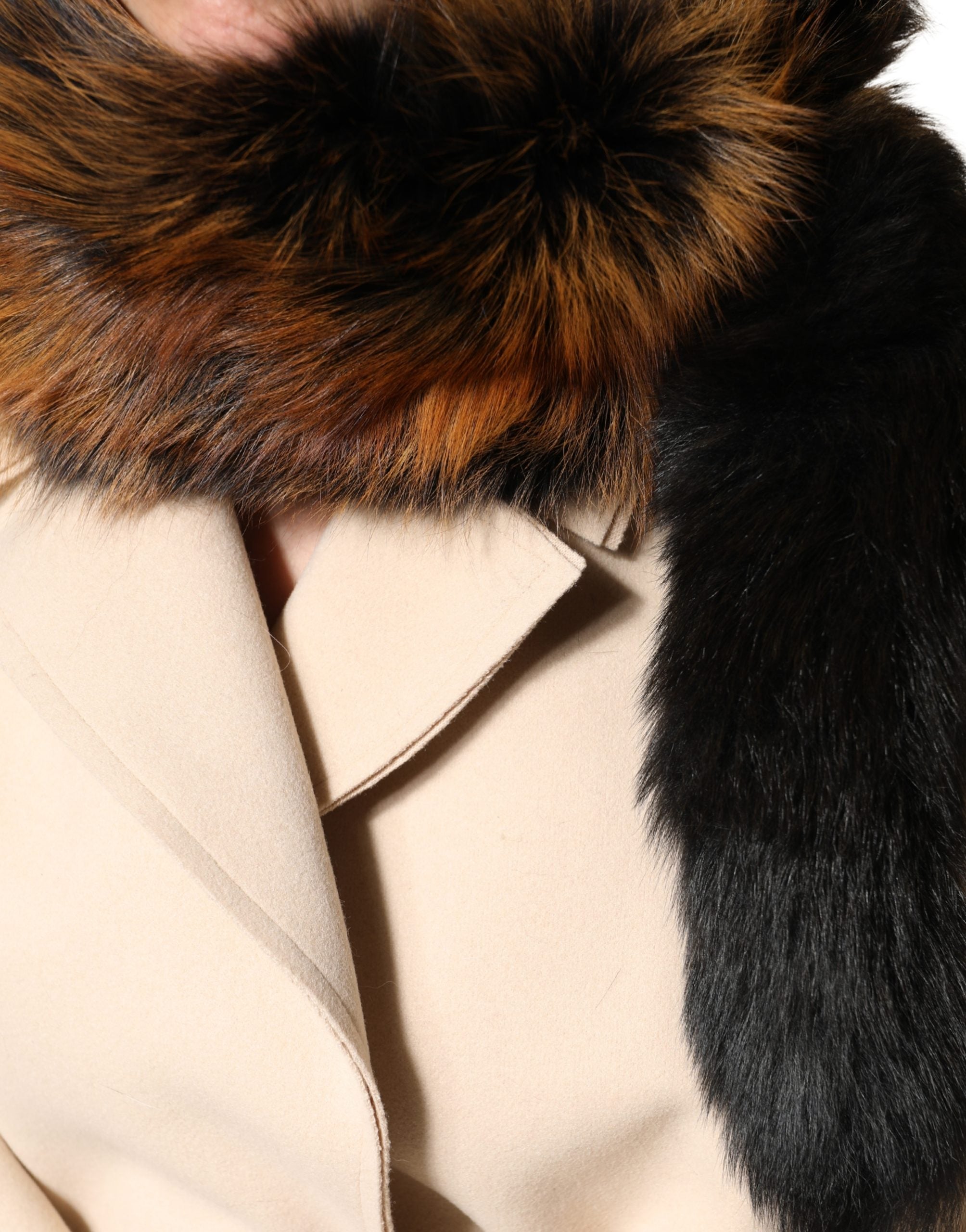 Dolce & Gabbana Brown Red Fox Fur Neck Warmer Winter Scarf - Luxe Marca