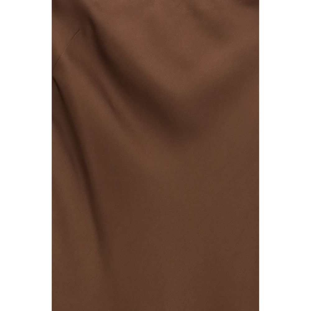Forte_Forte Brown Acetate Casual Dress - Luxe Marca