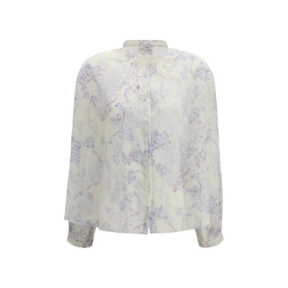 Forte_Forte Multicolor Cotton Pattern Shirt - Luxe Marca
