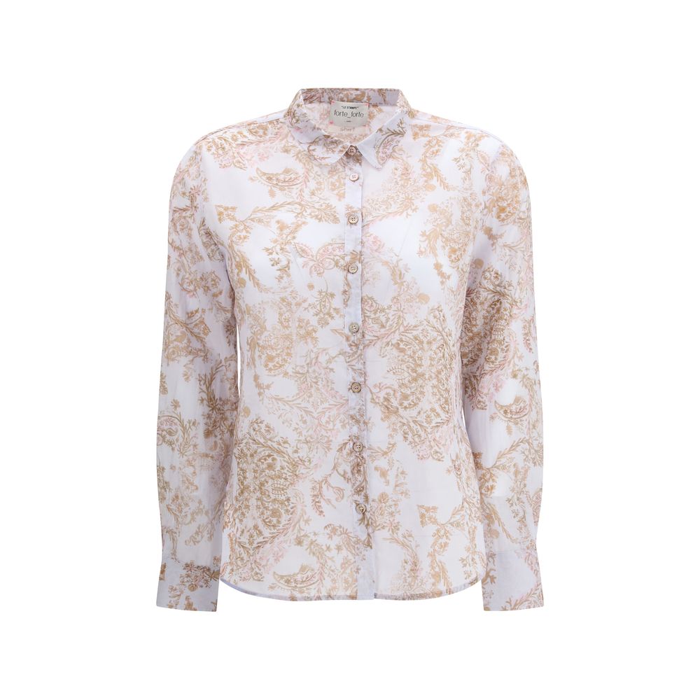 Forte_Forte Multicolor Cotton Pattern Shirt - Luxe Marca