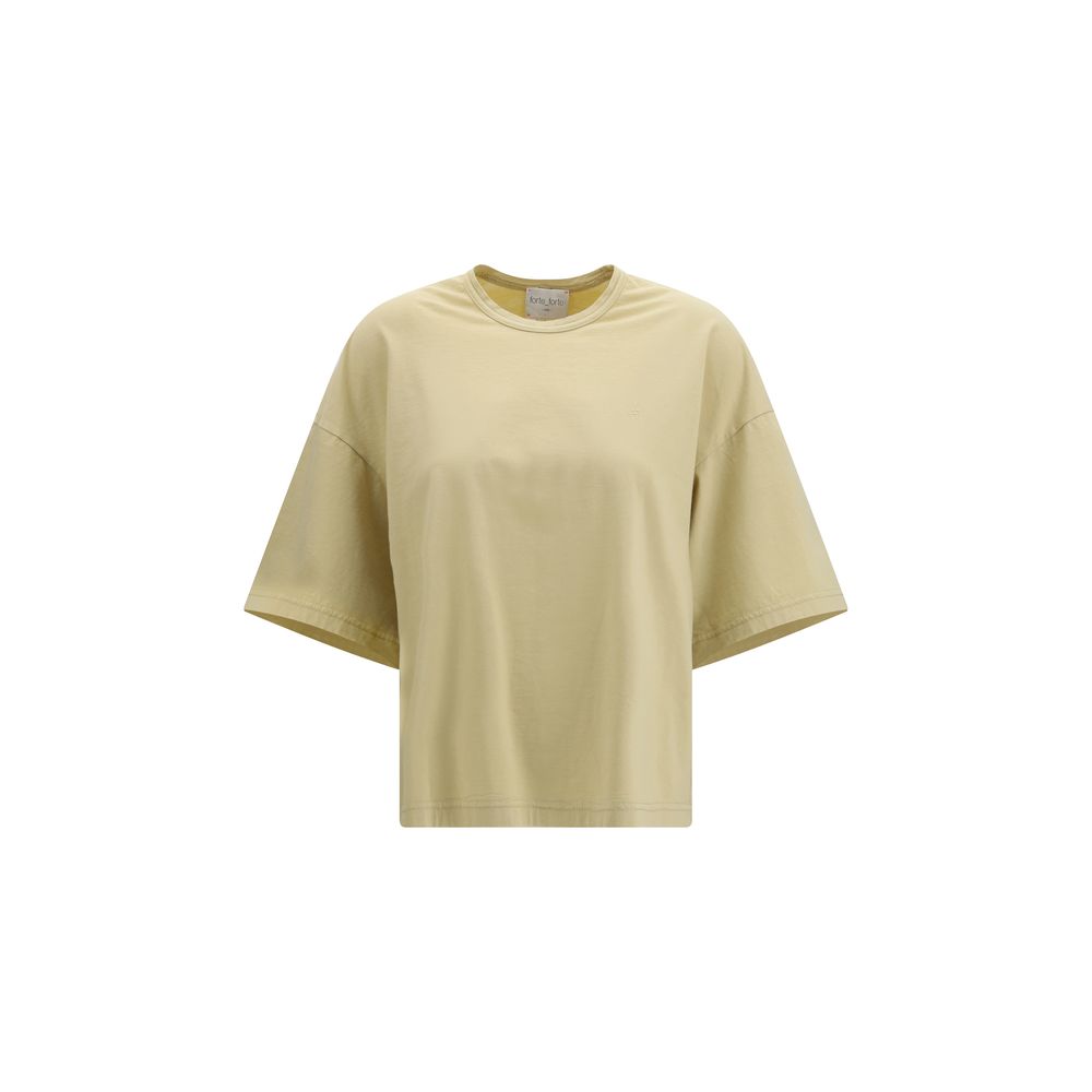 Forte_Forte Beige Cotton T-Shirt - Luxe Marca