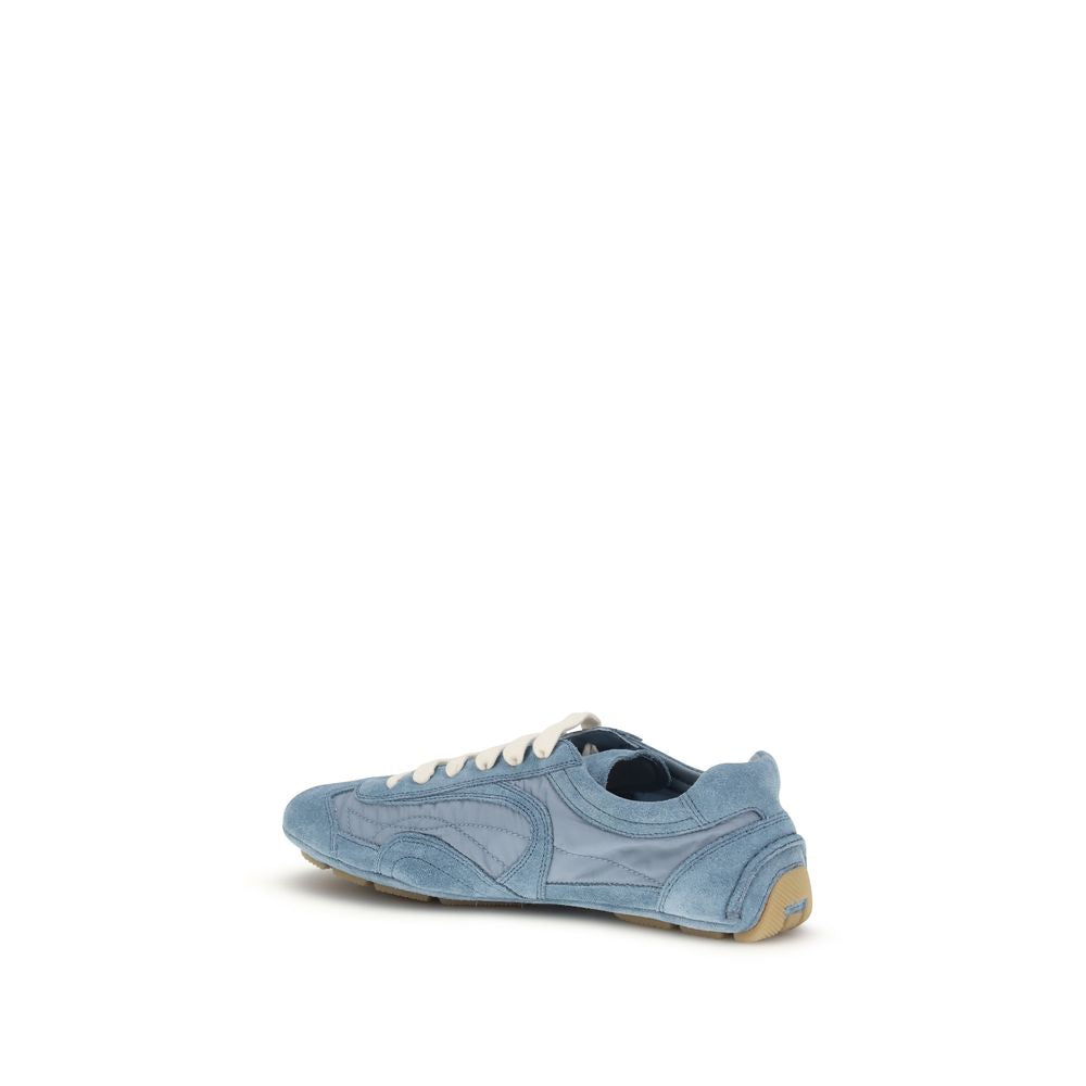 Prada Blue Lamb Ovis Aries Athletic Sneakers