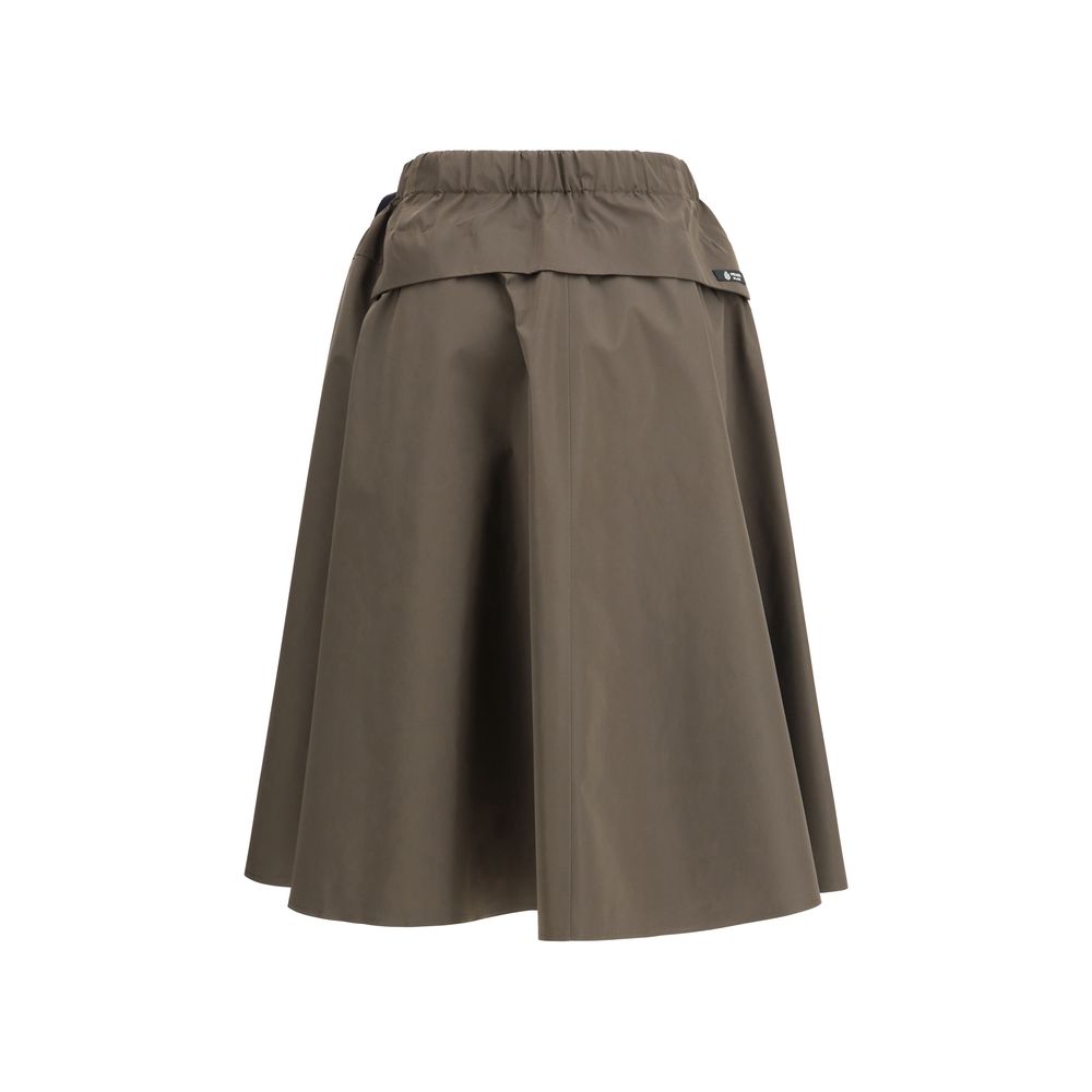 Prada Bicolor Recycled Polyester Midi Skirt - Luxe Marca