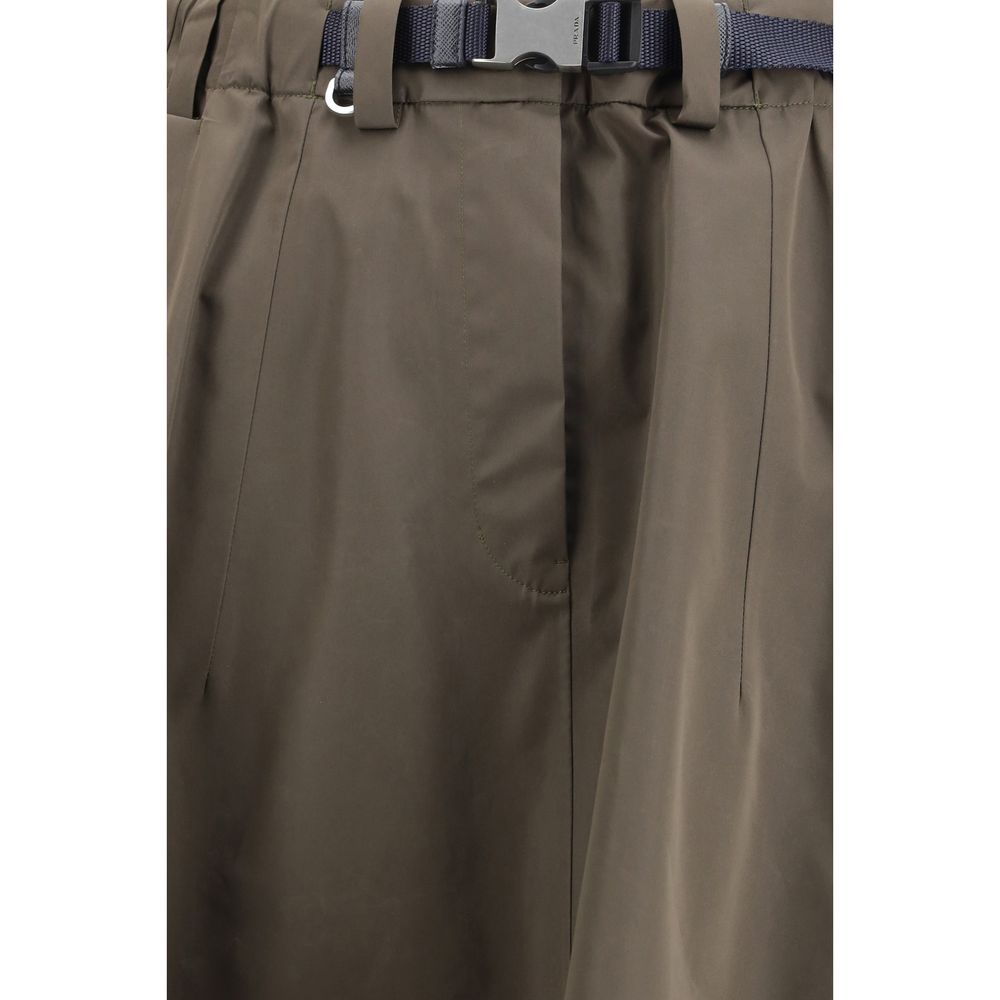 Prada Bicolor Recycled Polyester Midi Skirt - Luxe Marca