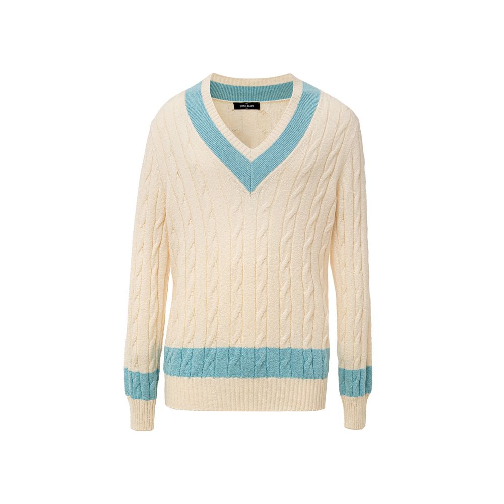 Gran Sasso White Cotton Sweatshirt - Luxe Marca