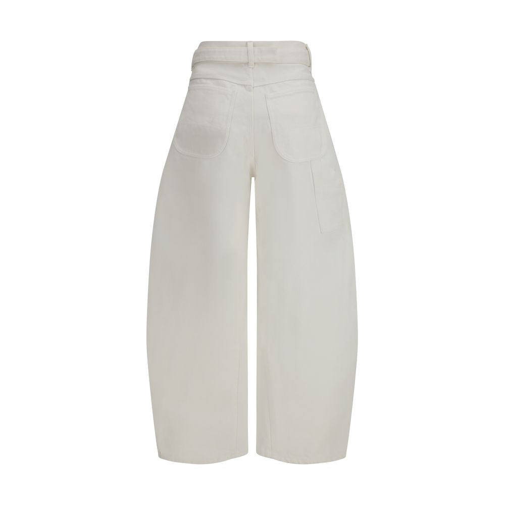 Sacai White Cotton Jeans Denim - Luxe Marca