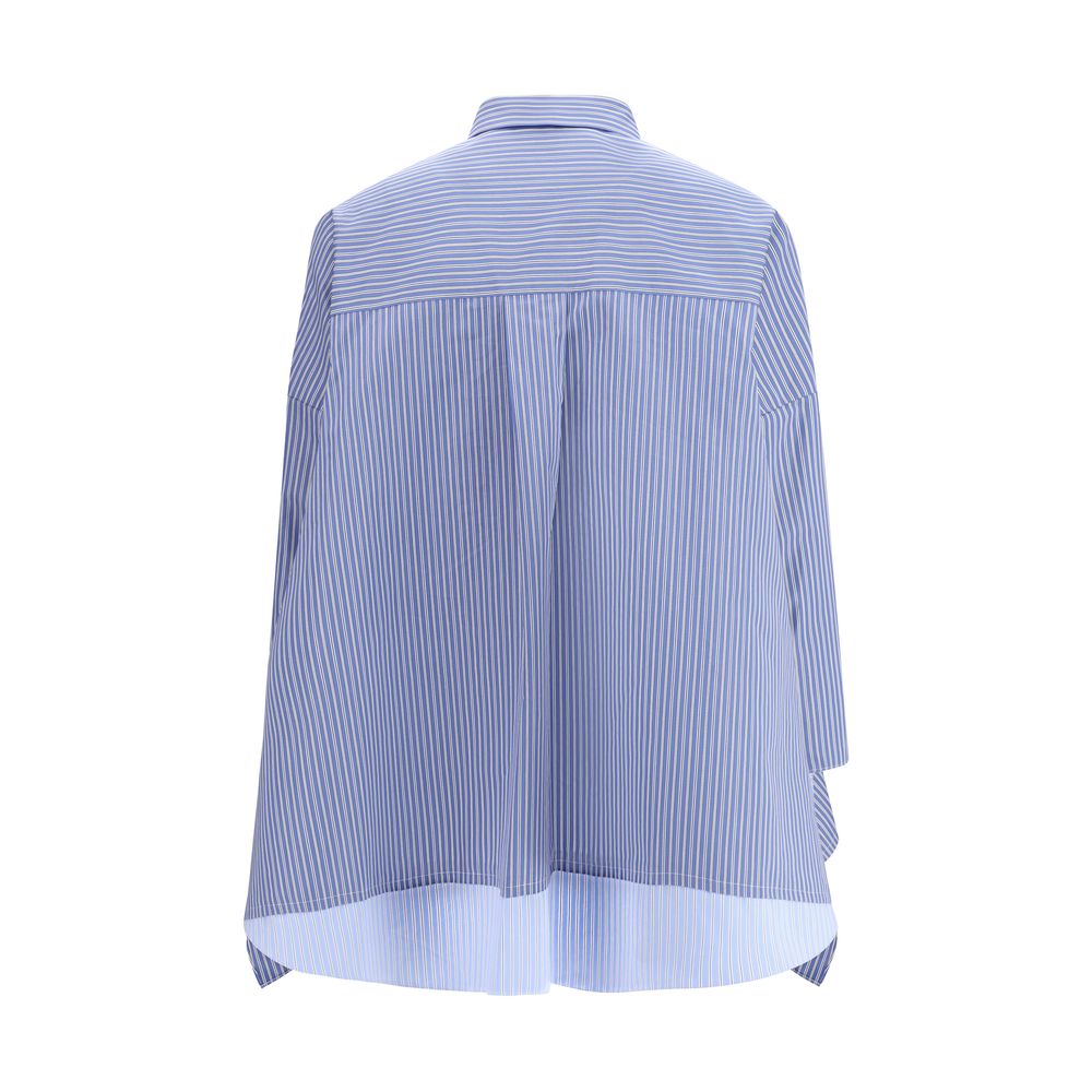 Sacai Blue Cotton Pattern Shirt - Luxe Marca