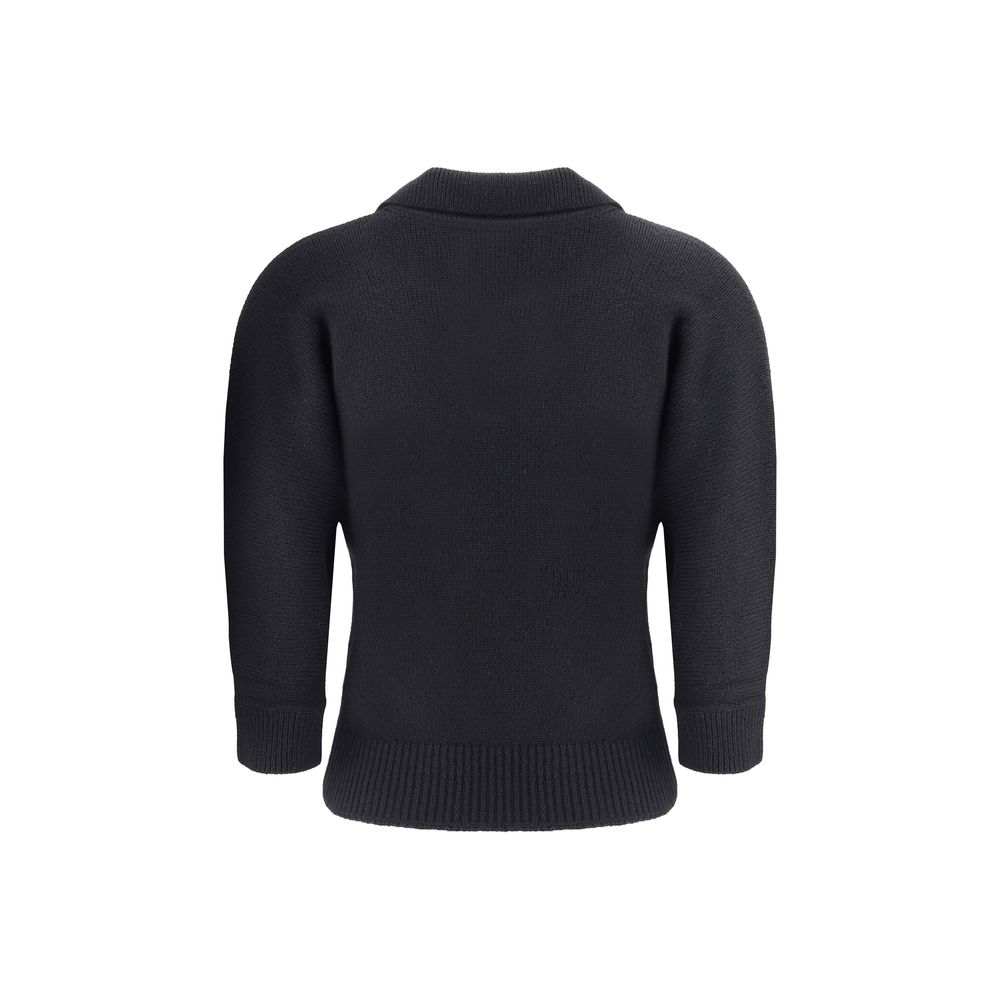 Khaite Black Cashmere Sweater - Luxe Marca