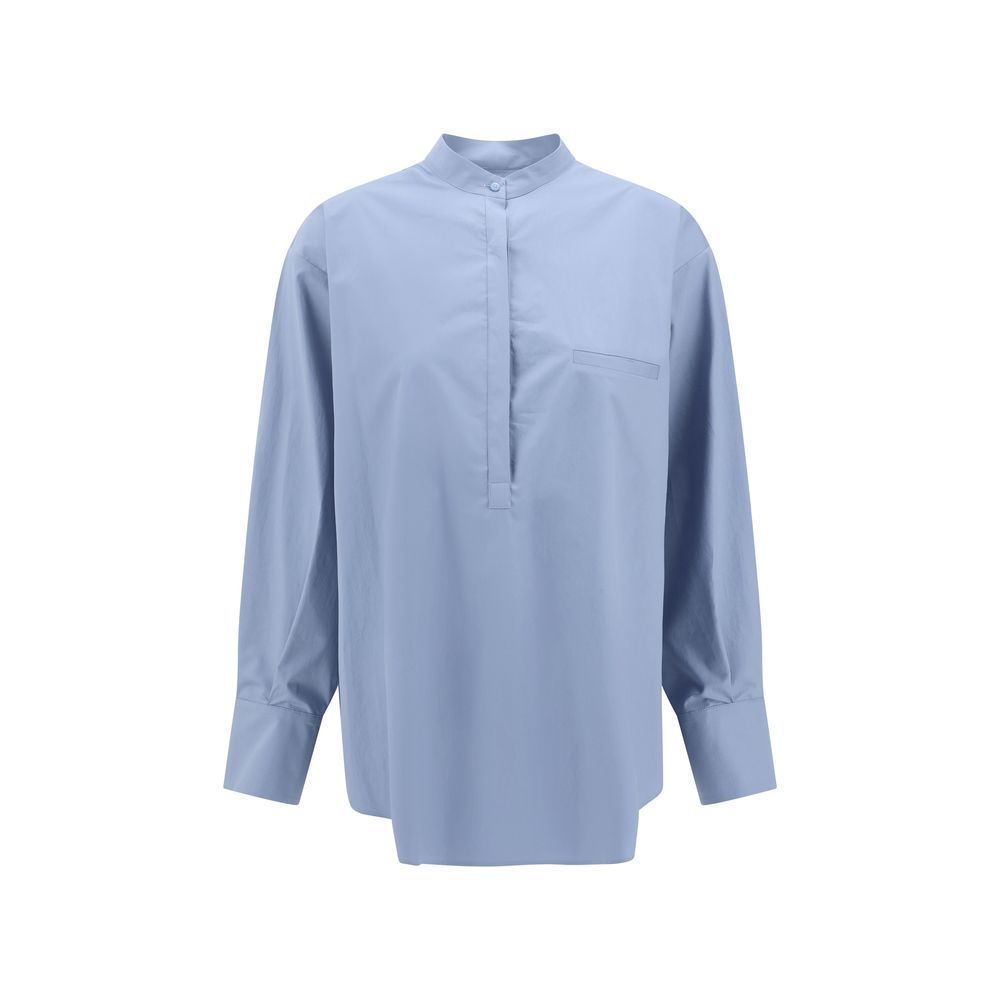 SA SU PHI Blue Cotton Shirt - Luxe Marca