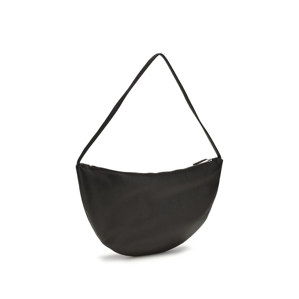 The Row Black Calf Leather Bos Taurus Shoulder Bag - Luxe Marca