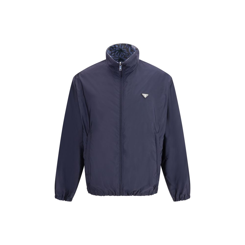 Prada Blue Recycled Polyamide Shell Jacket - Luxe Marca