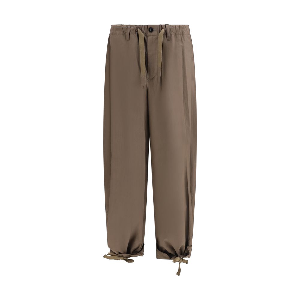 Sacai Brown Cotton Casual Pants - Luxe Marca