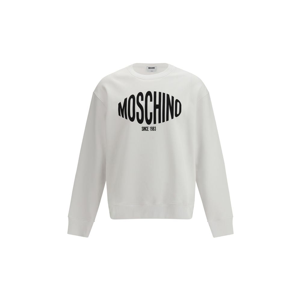Moschino White Cotton Sweatshirt - Luxe Marca