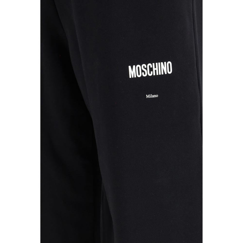 Moschino Black Cotton Casual Pants - Luxe Marca
