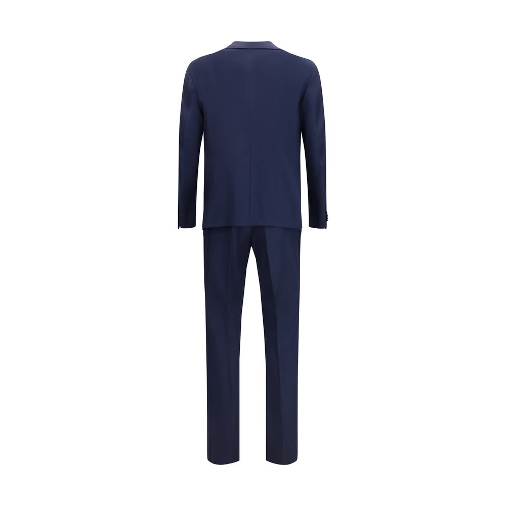Tagliatore Blue Fleece Wool Two-Piece Suit - Luxe Marca
