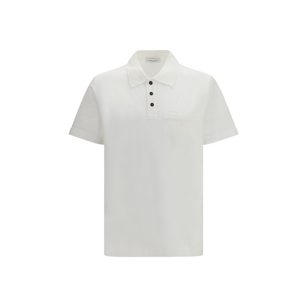 Ferragamo White Cotton Polo Shirt - Luxe Marca