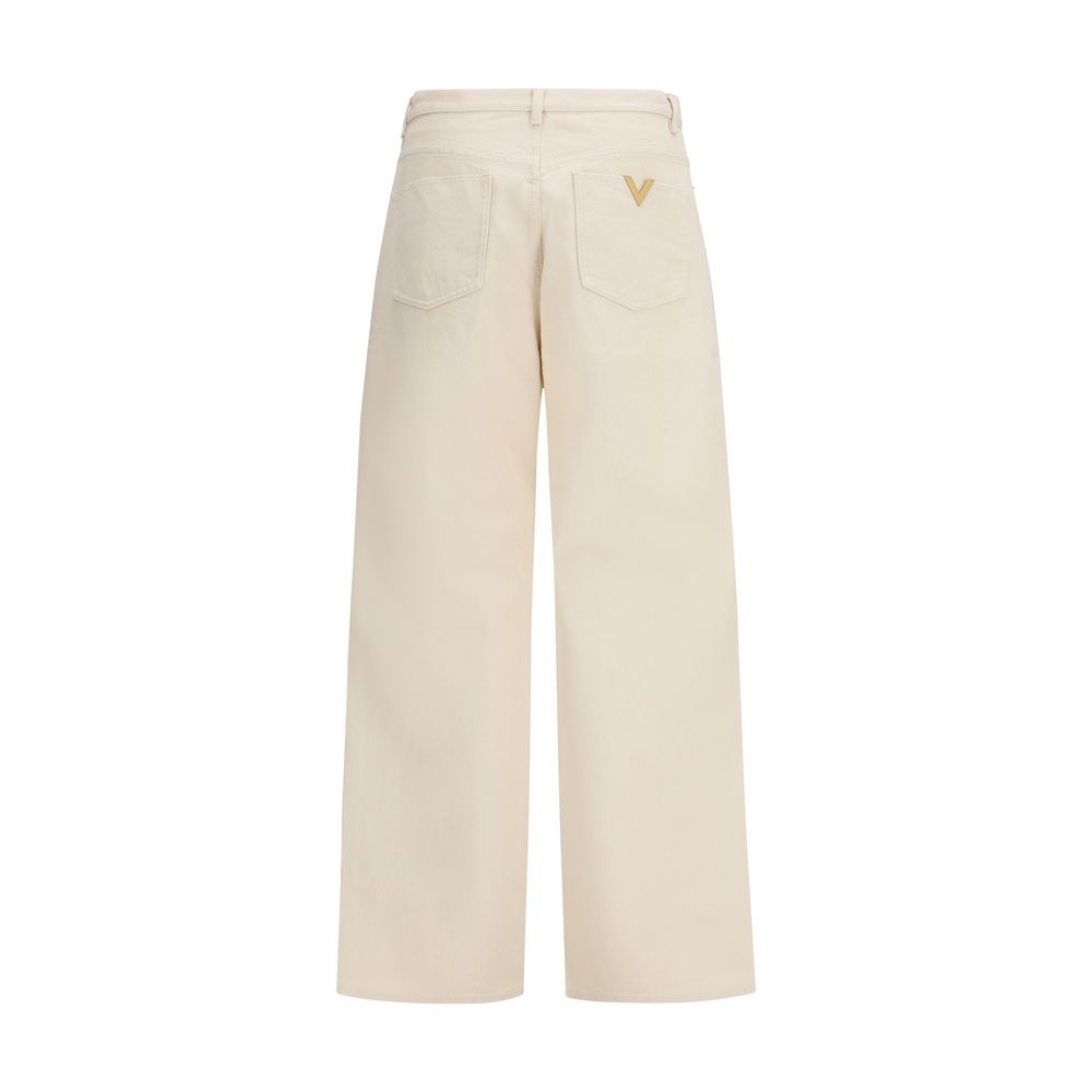 Valentino Beige Cotton Jeans Denim - Luxe Marca