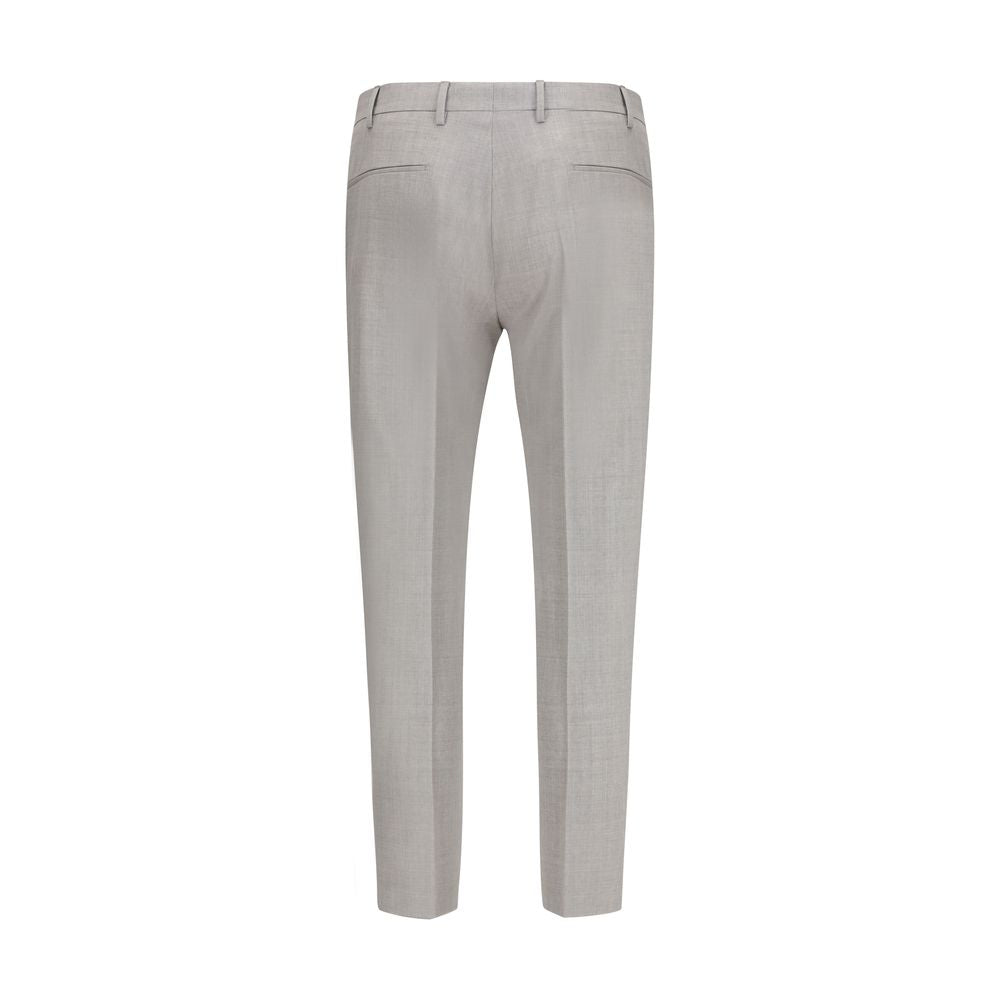 PT Torino Gray Fleece Wool Dress Pants - Luxe Marca