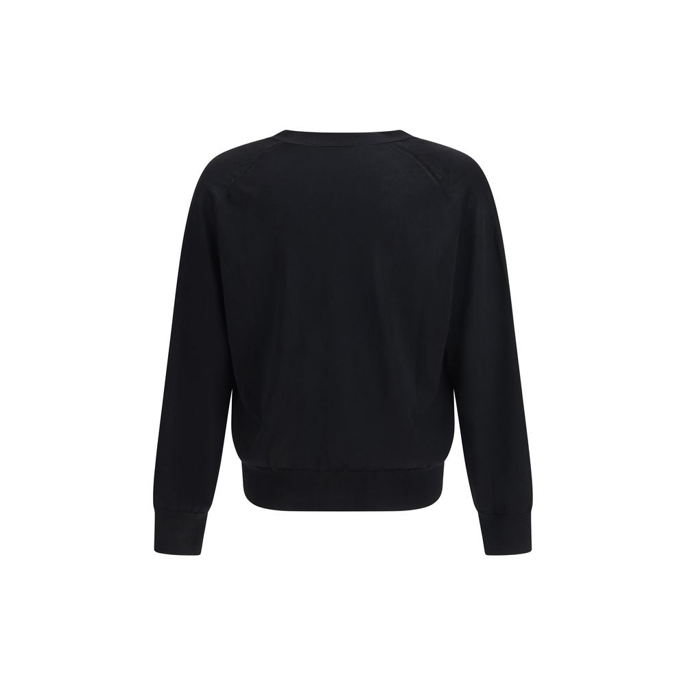 Ami Paris Black Merino Wool Cardigan - Luxe Marca