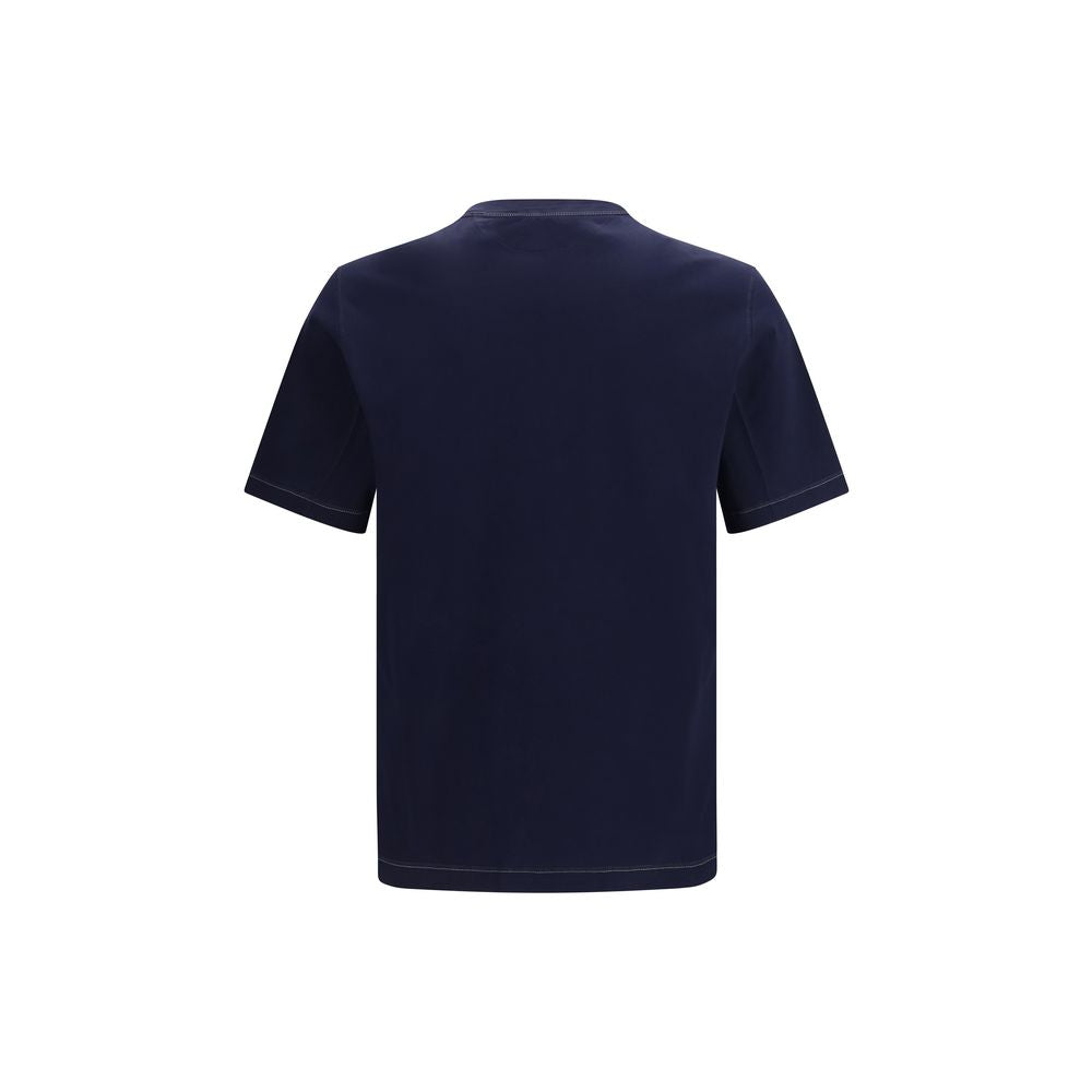 Brunello Cucinelli Blue Cotton T-Shirt - Luxe Marca