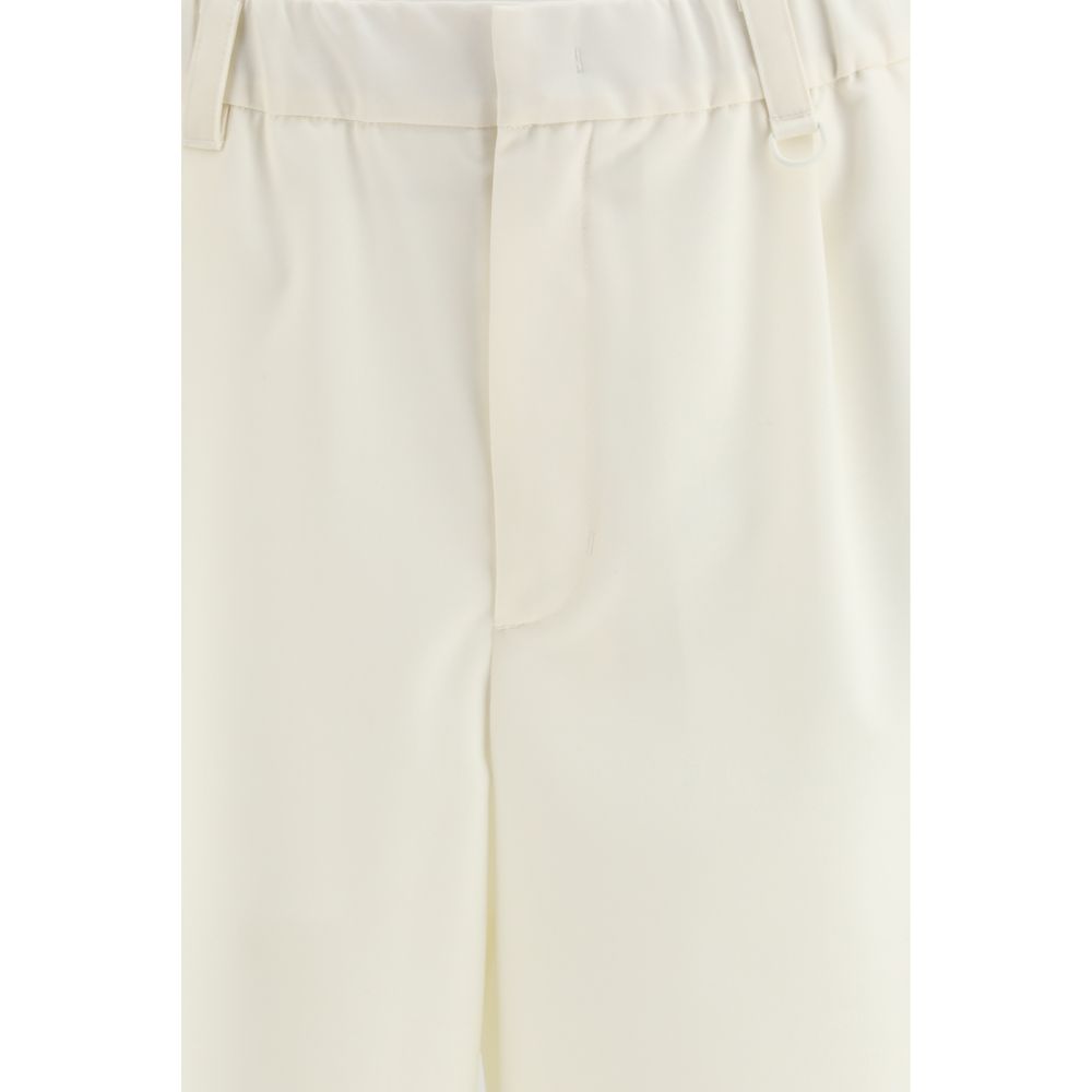 LAMINAR Beige Polyester Bermuda Shorts