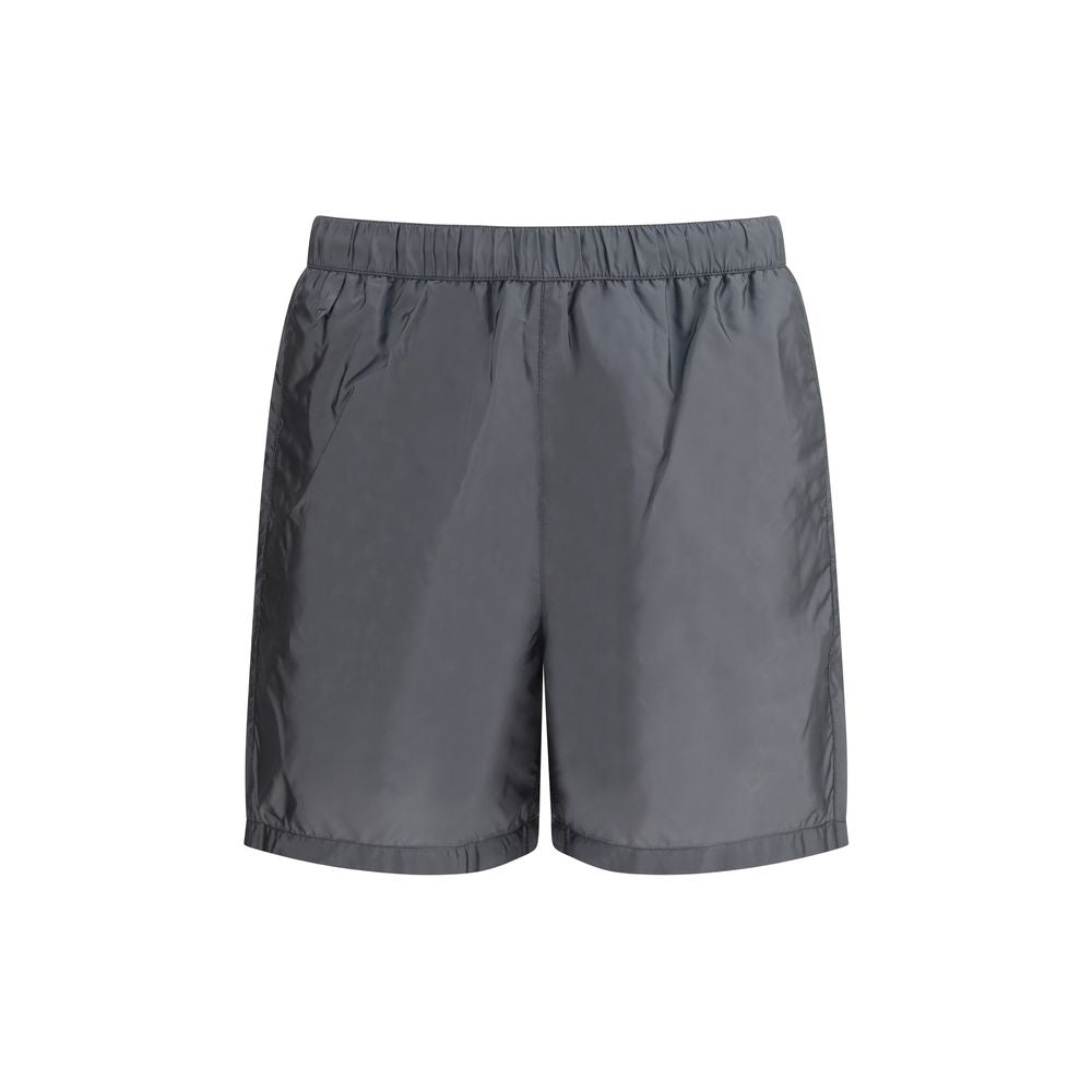 Prada Gray Recycled Polyamide Short And Mini Shorts - Luxe Marca