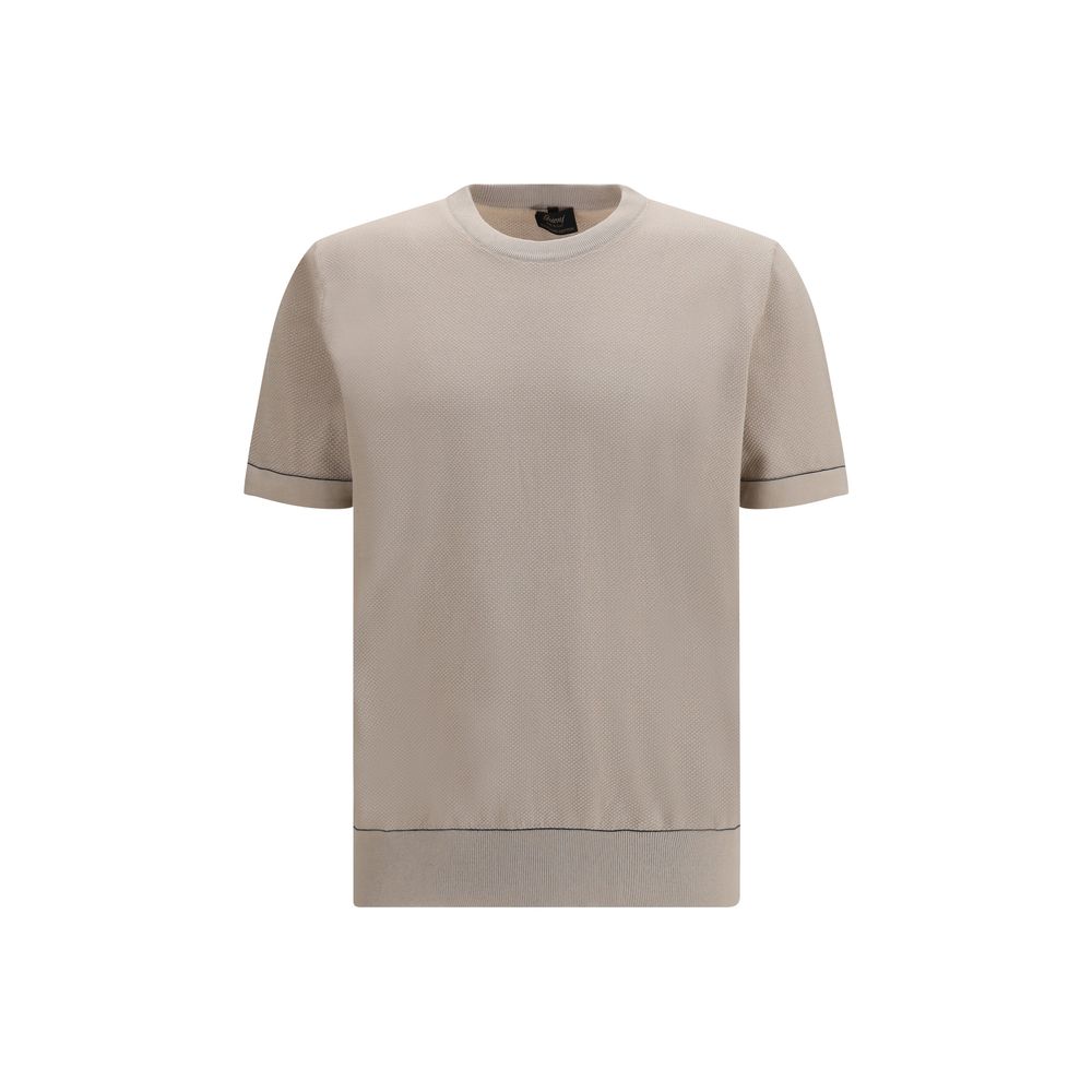 Brioni Beige Cotton T-Shirt - Luxe Marca