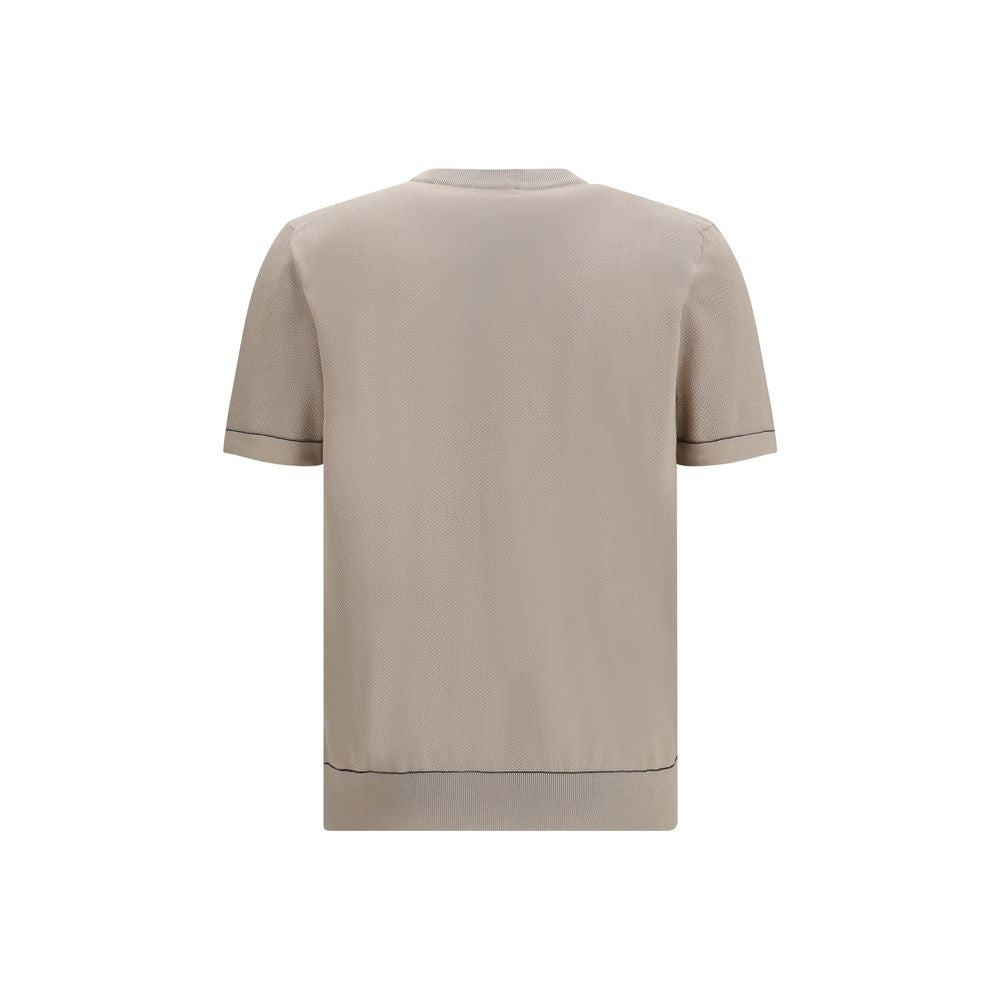 Brioni Beige Cotton T-Shirt - Luxe Marca
