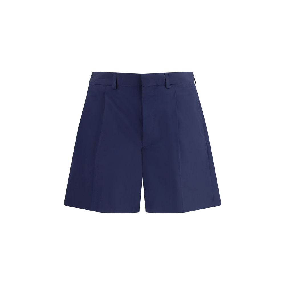Prada Blue Cotton Bermuda Shorts - Luxe Marca