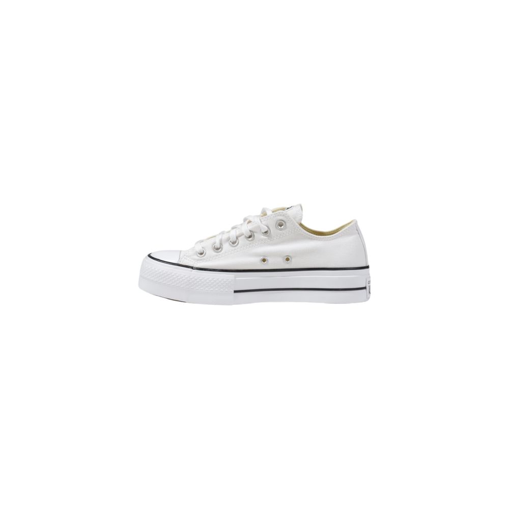Converse White Fabric Platform Sneakers - Luxe Marca
