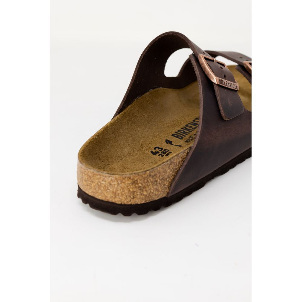 Birkenstock Brown Leather Slippers - Luxe Marca