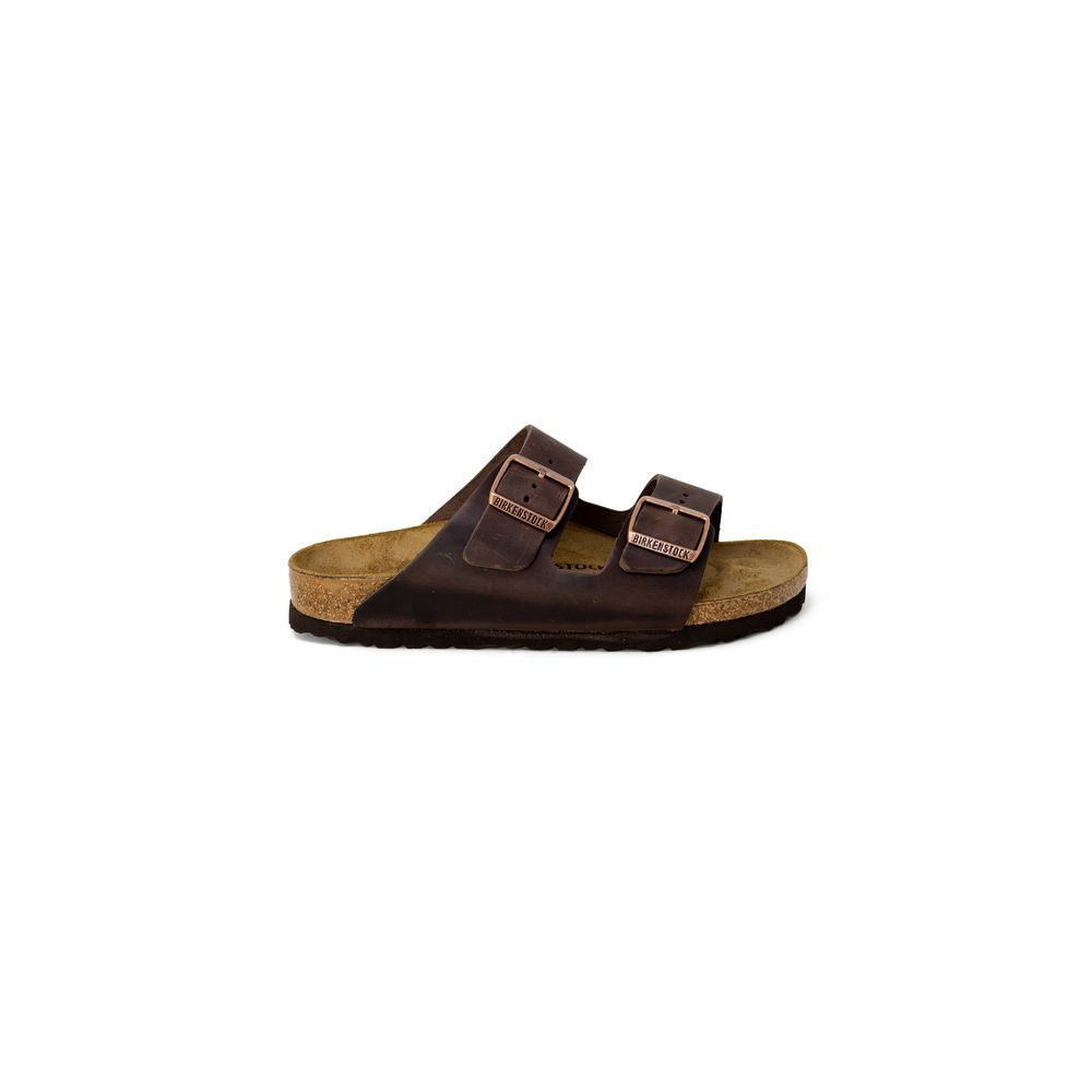 Birkenstock Brown Synthetic Slippers - Luxe Marca