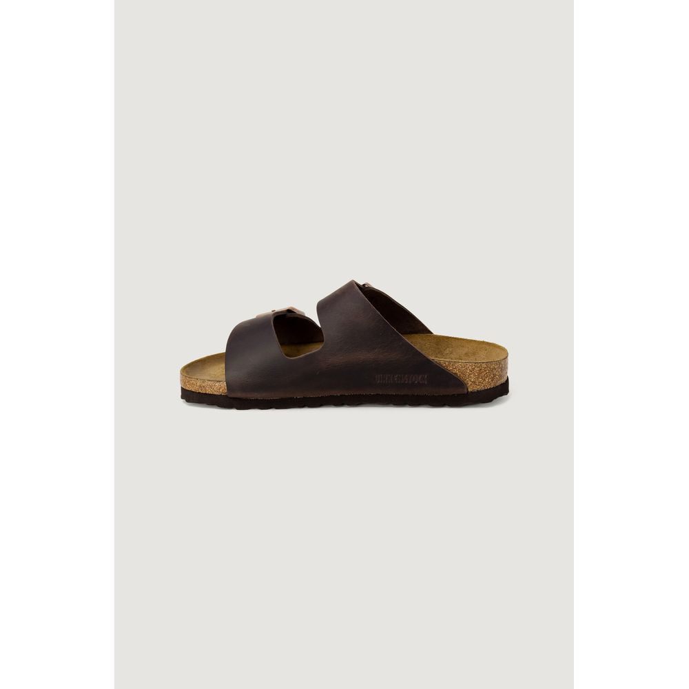 Birkenstock Brown Synthetic Slippers - Luxe Marca