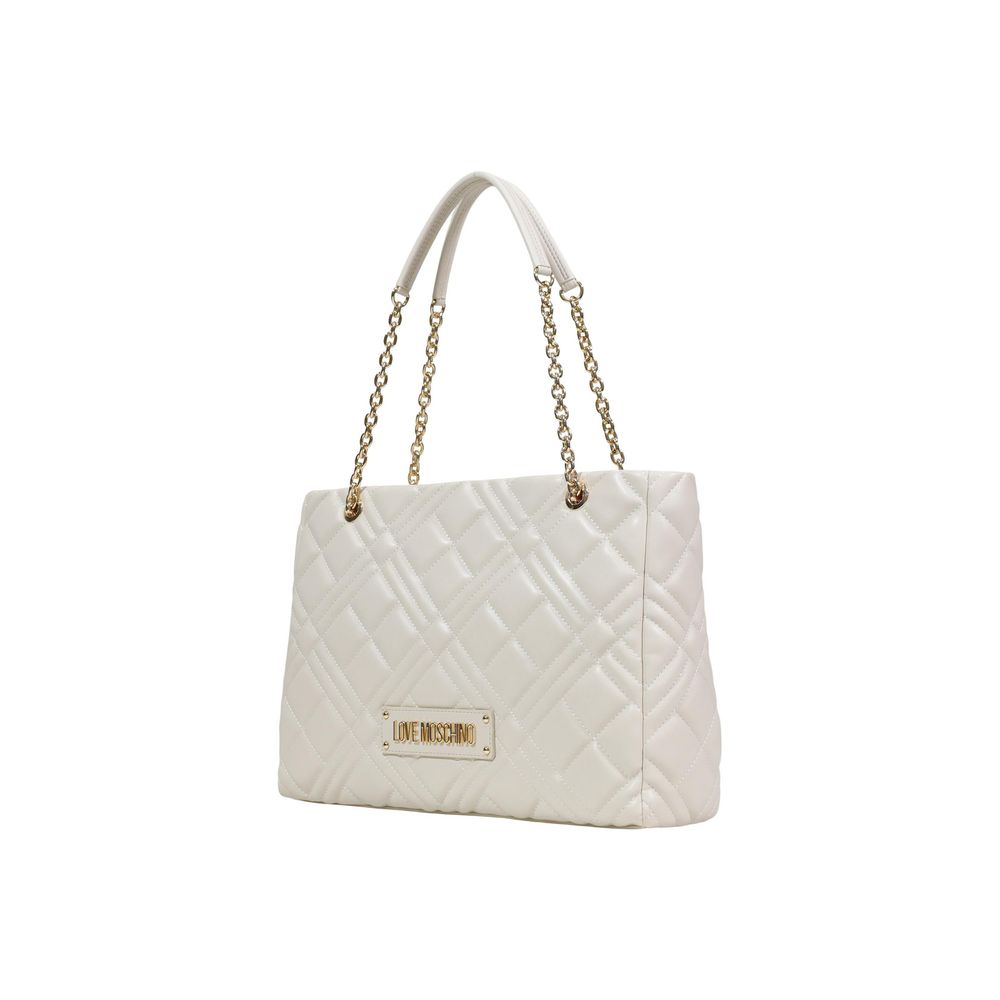 Love Moschino Beige Polyethylene Handbag - Luxe Marca