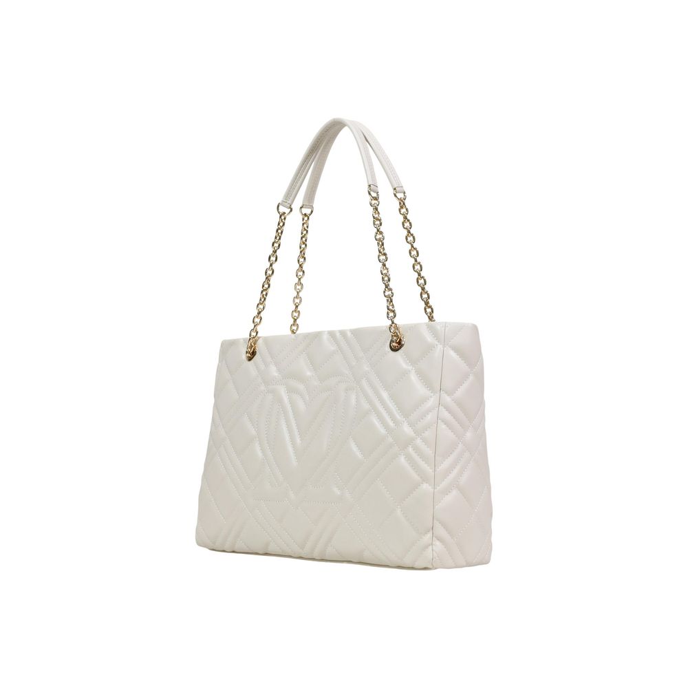 Love Moschino Beige Polyethylene Handbag - Luxe Marca